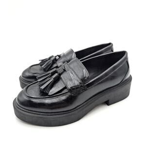 Steven New York Beryn Kiltie Tassel Loafer Women's Black Size US7M EU37.5